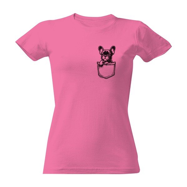 Dámské triko Buldoček Pocket