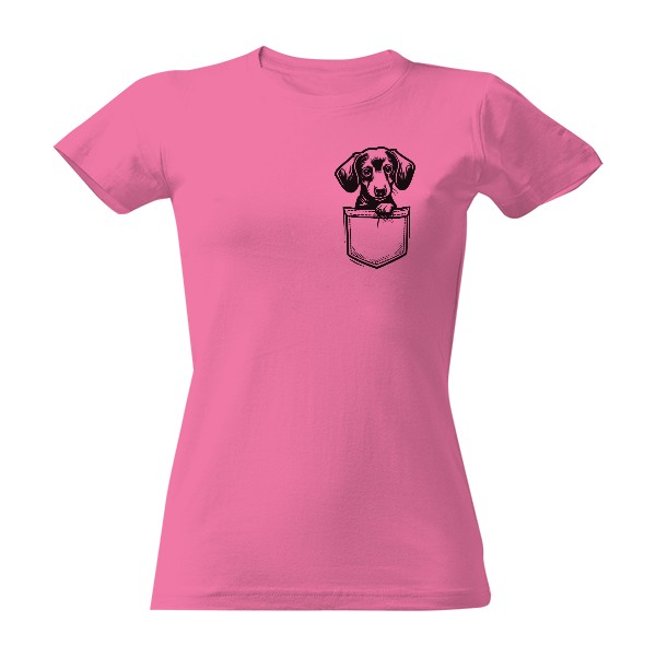 Dámské triko Jezevčík Pocket