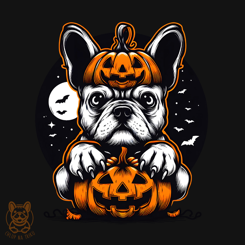Fr. buldoček Halloween2 pánské triko