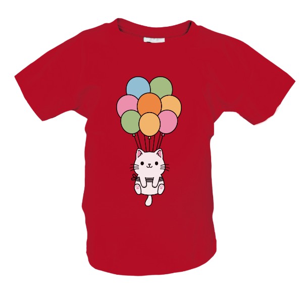 Tričko s potiskem Kotě s balónky