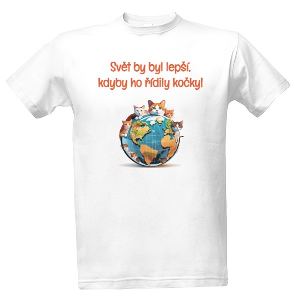 Tričko s potiskem Lepší kočičí svět