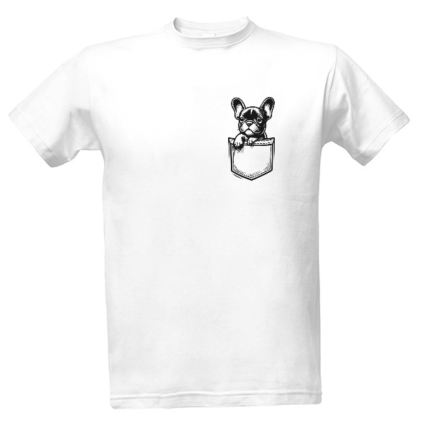 Pánské triko Buldoček Pocket