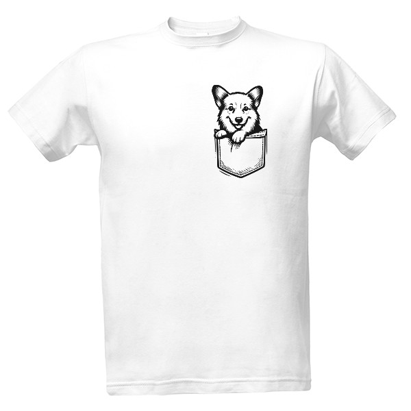 Pánské triko Corgi Pocket